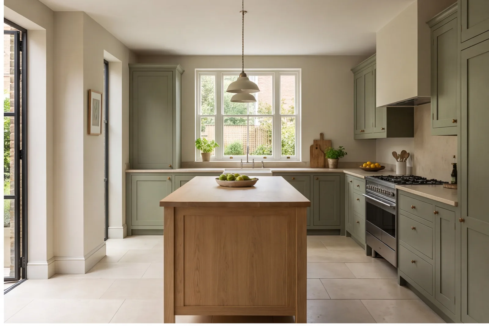 After concept: Family kitchen within original footprint